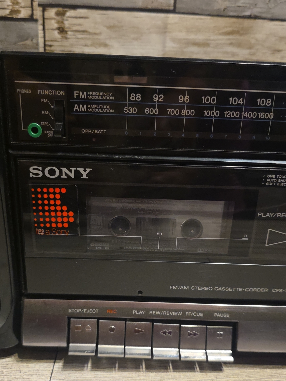 Sony Vintage Black Dual-Speaker Portable Boombox with Cassette Deck - Picture 3 of 4